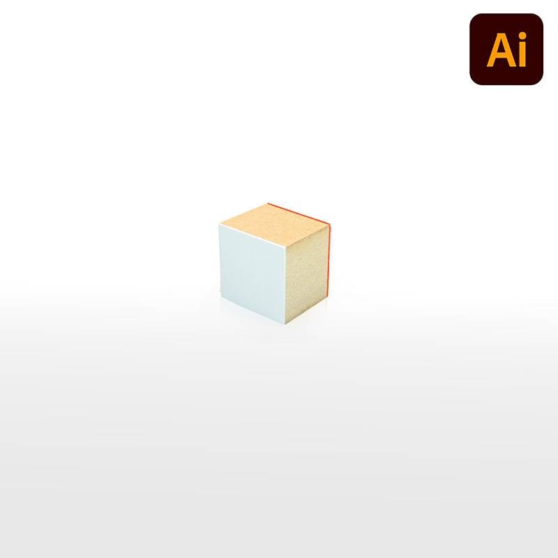 オーダーメイド印 木台ゴム印 赤ゴム 黒ゴム（印面サイズ：30×30mm）データ入稿タイプ イラストレーター