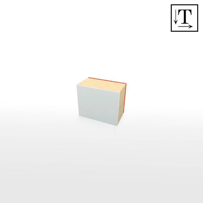 オーダーメイド印 木台ゴム印 赤ゴム 黒ゴム（印面サイズ：40×50mm）テキスト入稿タイプ