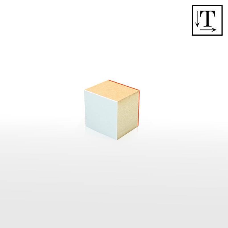 オーダーメイド印 木台ゴム印 赤ゴム 黒ゴム（印面サイズ：35×35mm）テキスト入稿タイプ