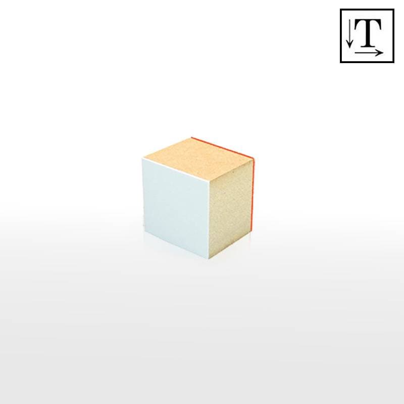 オーダーメイド印 木台ゴム印 赤ゴム 黒ゴム（印面サイズ：40×40mm）テキスト入稿タイプ