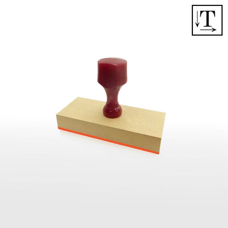 オーダーメイド印 木台ゴム印 赤ゴム 黒ゴム（印面サイズ：40×100mm）テキスト入稿タイプ