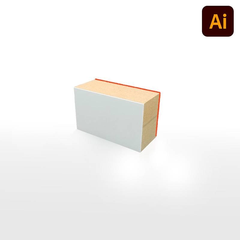 オーダーメイド印 木台ゴム印 赤ゴム 黒ゴム（印面サイズ：38×63mm）データ入稿タイプ イラストレーター