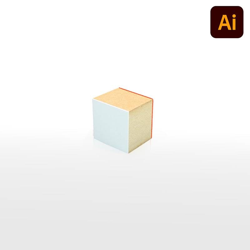 オーダーメイド印 木台ゴム印 赤ゴム 黒ゴム（印面サイズ：35×35mm）データ入稿タイプ イラストレーター