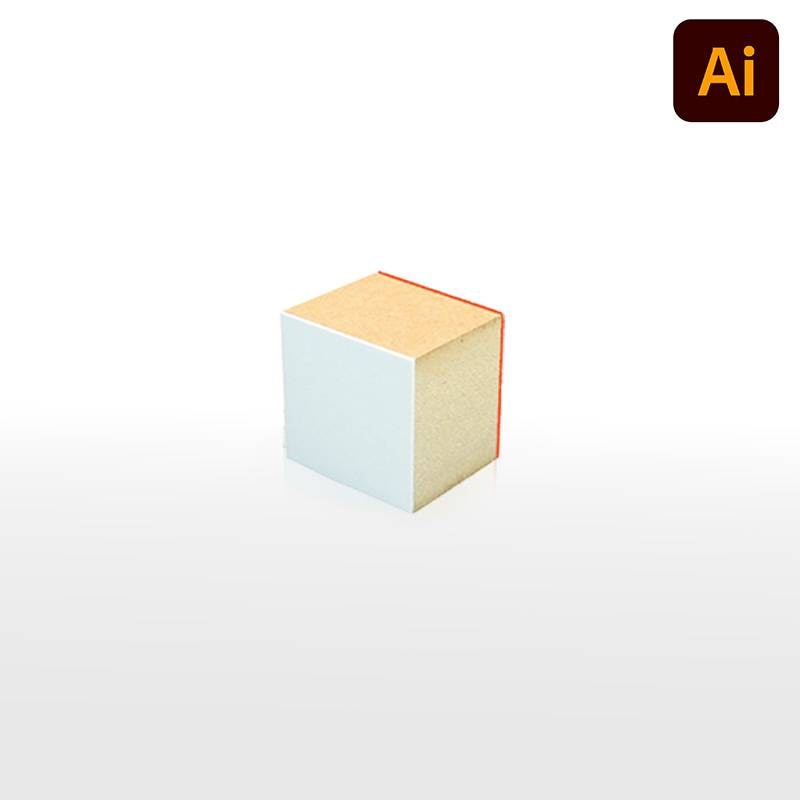 オーダーメイド印 木台ゴム印 赤ゴム 黒ゴム（印面サイズ：40×40mm）データ入稿タイプ イラストレーター