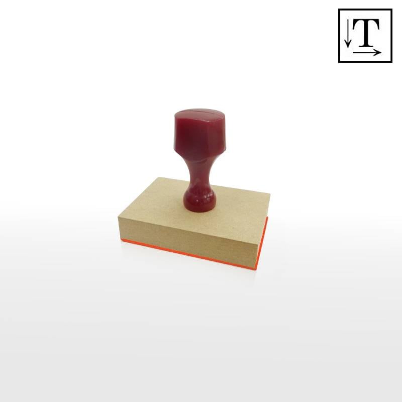 オーダーメイド印 木台ゴム印 赤ゴム 黒ゴム（印面サイズ：50×75mm）テキスト入稿タイプ