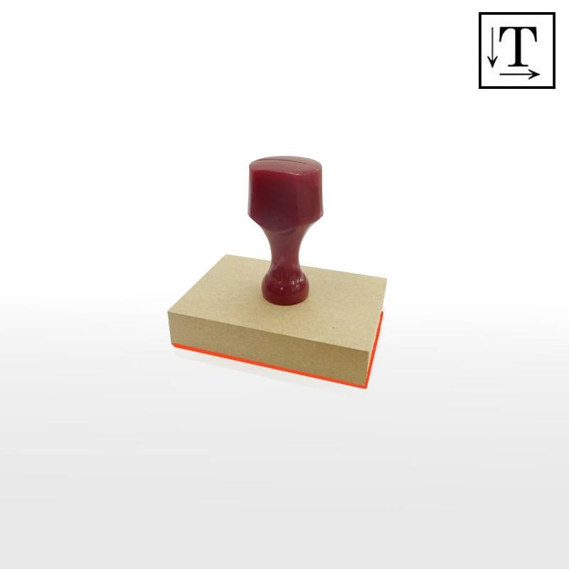 オーダーメイド印 木台ゴム印 赤ゴム 黒ゴム（印面サイズ：51×77mm）テキスト入稿タイプ