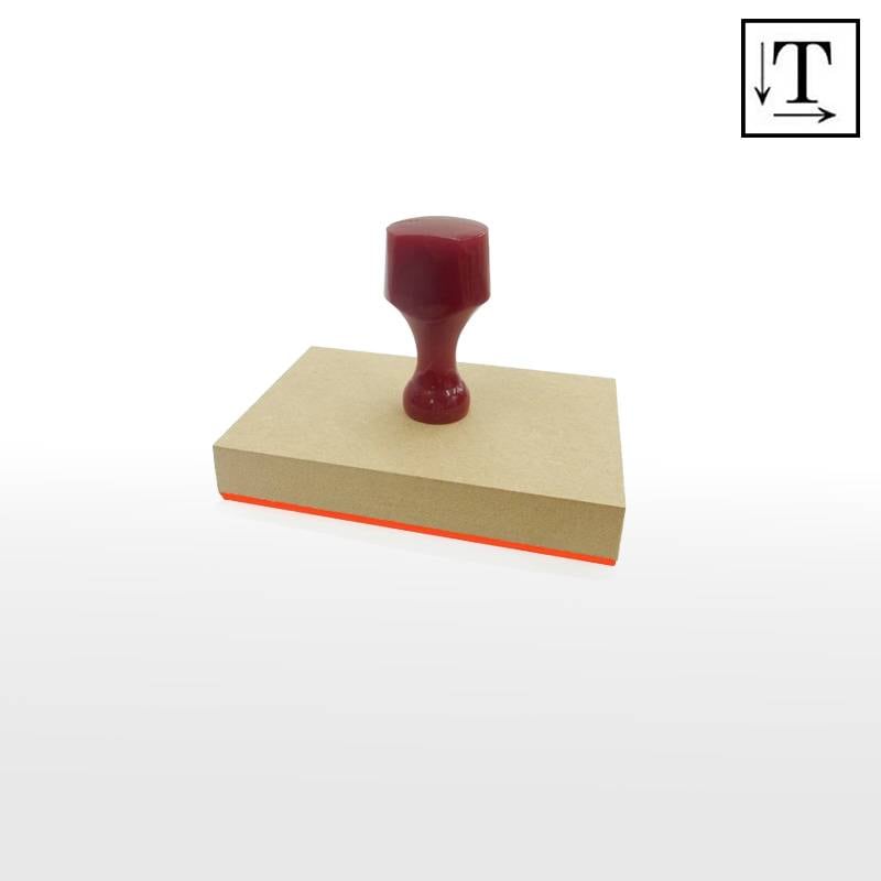 オーダーメイド印 木台ゴム印 赤ゴム 黒ゴム（印面サイズ：65×100mm）テキスト入稿タイプ
