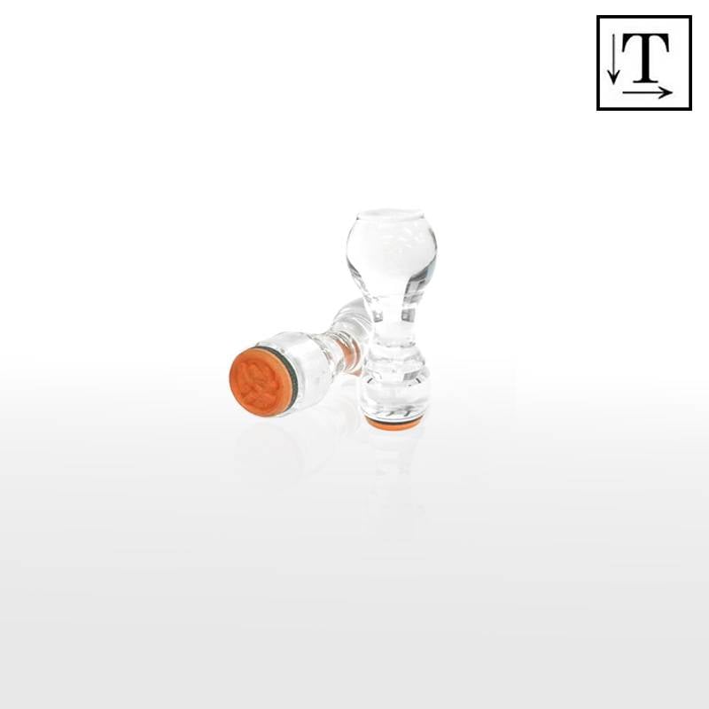 オーダーメイド印 アクリル台ゴム印 丸型 赤ゴム 黒ゴム トップスター台（印面サイズ：25mm丸）テキスト入稿タイプ