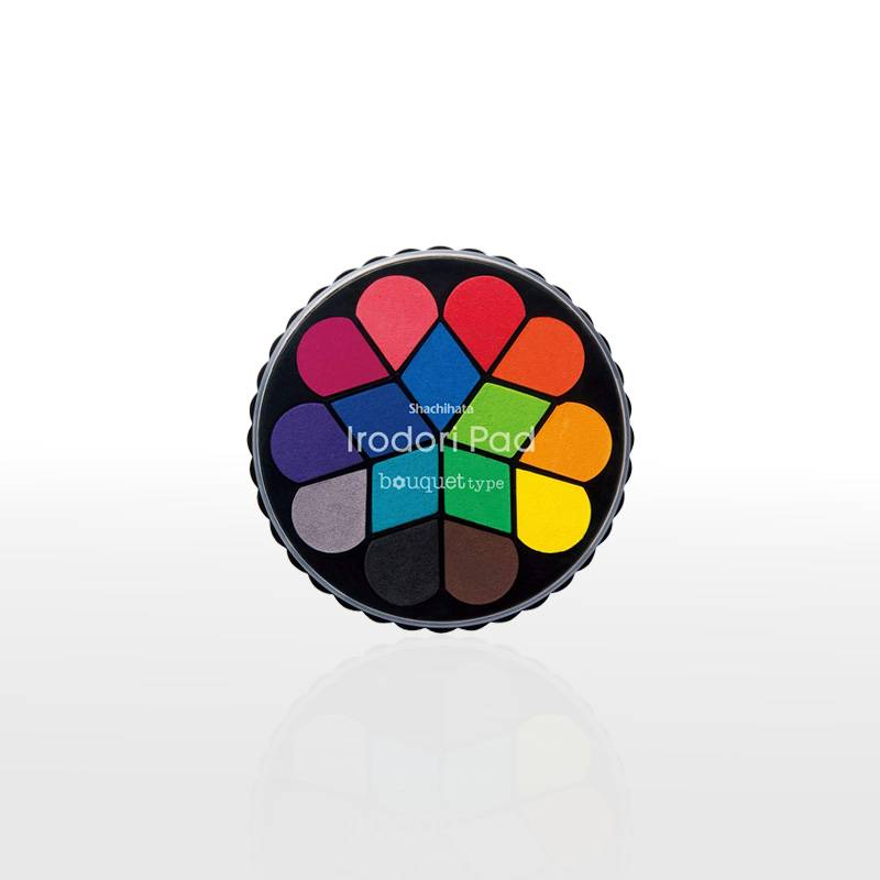 【シヤチハタ】イロドリパッド ブーケタイプ　15色入　スタンプ台