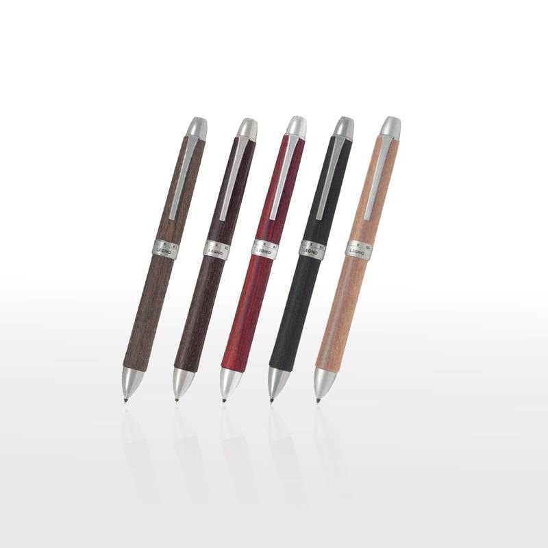【PILOT】パイロット 2+1 レグノ 木軸多機能油性ボールペン 細字0.7mm＋シャープ0.5mm