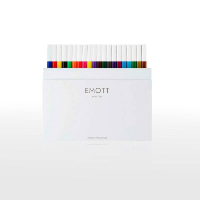 【三菱鉛筆】 水性サインペン EMOTT エモット 40色セット カラーペン