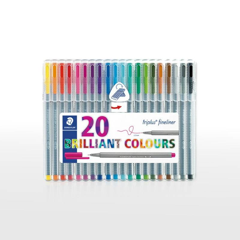 【STAEDTLER】ステッドラー トリプラス ファインライナー・細書き 水性ペン 0.3mm 20色セット カラーペン