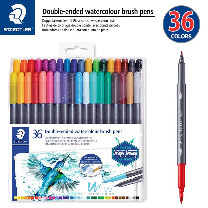 【STAEDTLER】ステッドラー マルスグラフィックDUO ブラッシュペン 36色 3001 TB36 筆ペン カラーペン