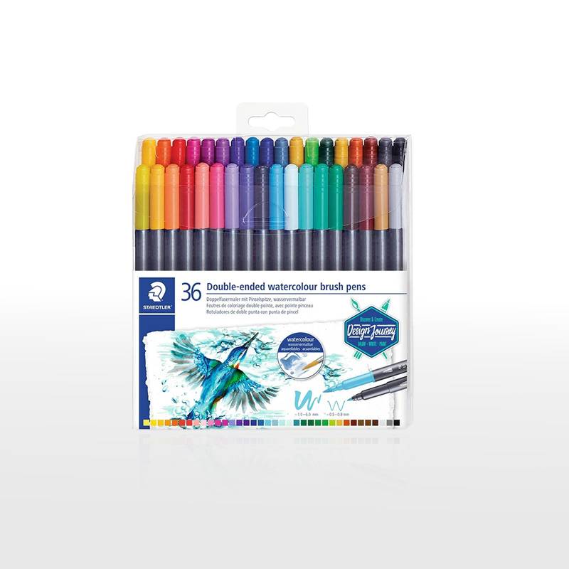 【STAEDTLER】ステッドラー マルスグラフィックDUO ブラッシュペン 36色 3001 TB36 筆ペン カラーペン