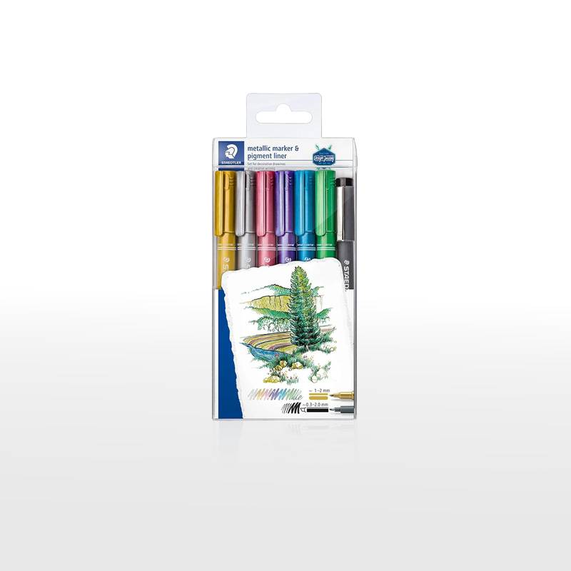 【STAEDTLER】ステッドラー メタリックマーカーペン 6色セット 8323-SWP6P カラーペン