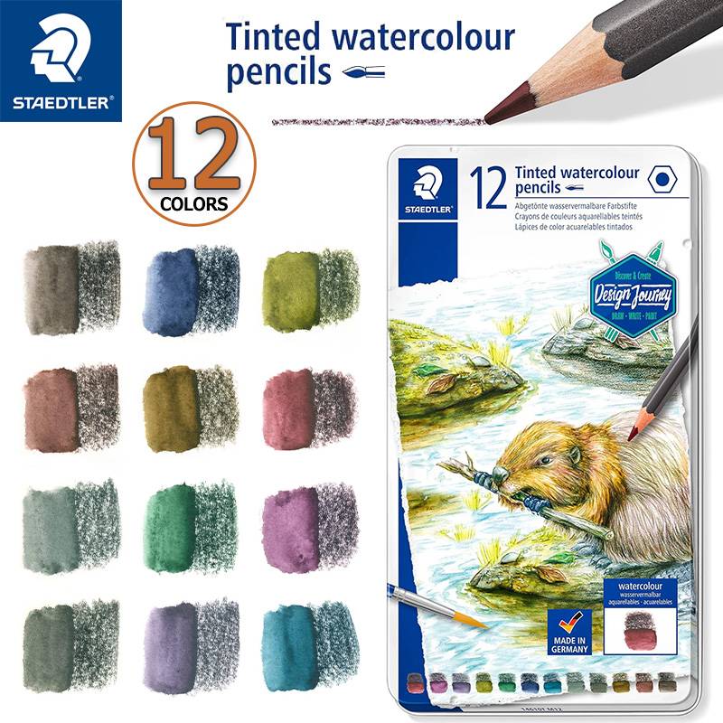 【STAEDTLER】ステッドラー カラーグラファイト鉛筆 12色セット 14610T M12