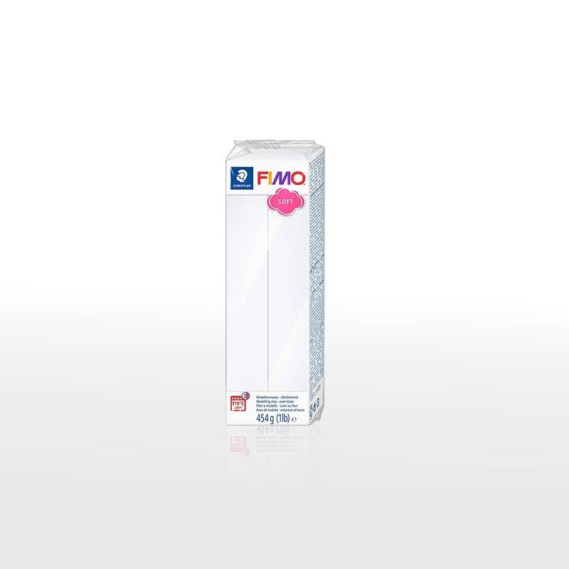 【STAEDTLER】ステッドラー FIMO フィモソフト ラージブロック ホワイト 8021-0 クレイ粘土 樹脂粘土(ポリマークレイ) オーブンクレイ