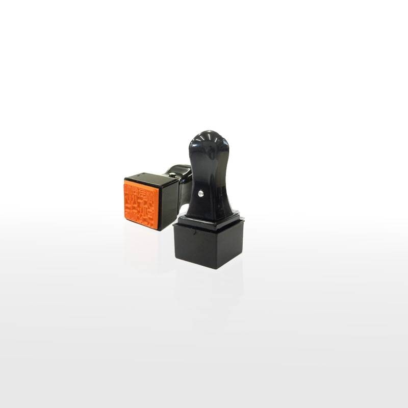 オーダーメイド印 ゴム角印 赤ゴム6号（印面サイズ：18×18mm）テキスト入稿タイプ T角ゴム印 T角ホルダー