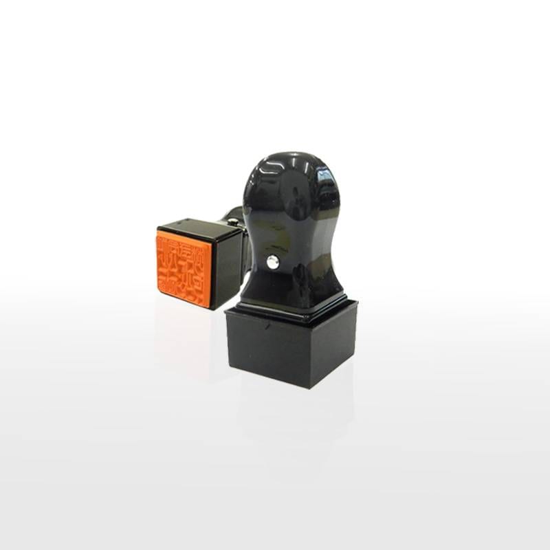 オーダーメイド印 ゴム角印 赤ゴム9号（印面サイズ：27×27mm）テキスト入稿タイプ T角ゴム印 T角ホルダー