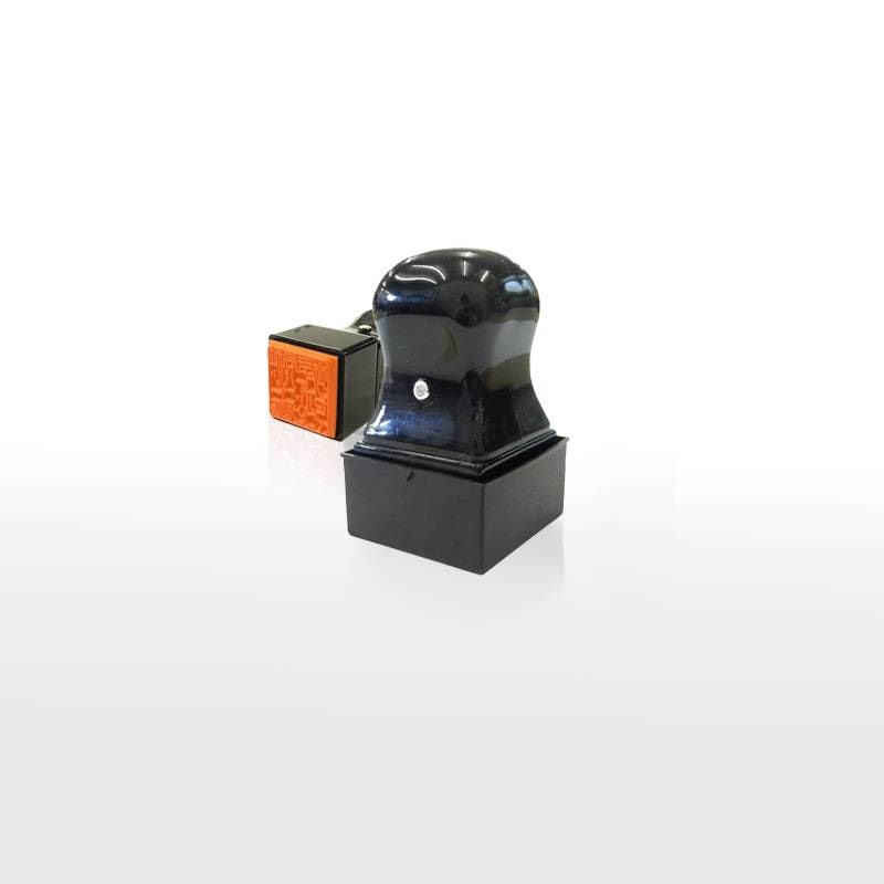 オーダーメイド印 ゴム角印 赤ゴム10号（印面サイズ：30×30mm）テキスト入稿タイプ T角ゴム印 T角ホルダー