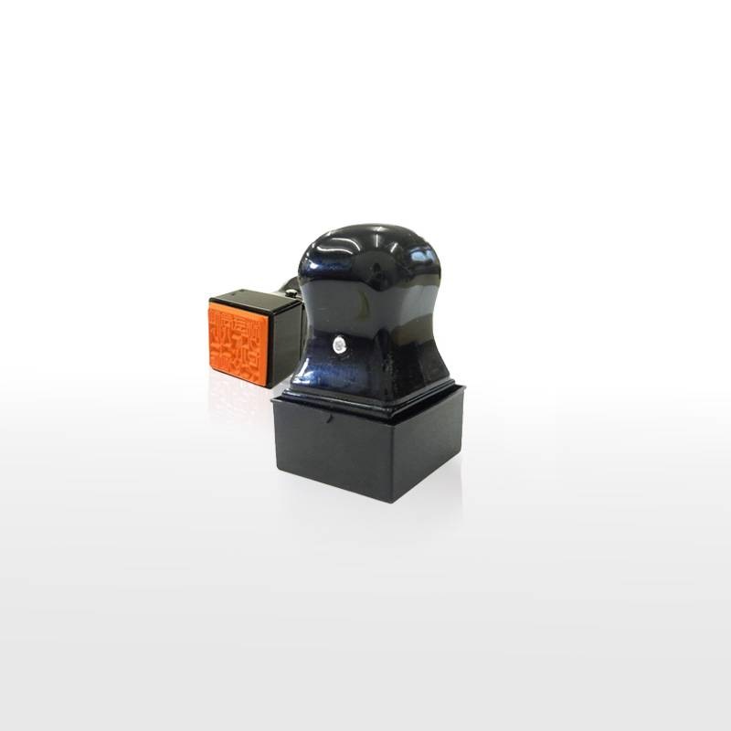 オーダーメイド印 ゴム角印 赤ゴム11号（印面サイズ：33×33mm）テキスト入稿タイプ T角ゴム印 T角ホルダー