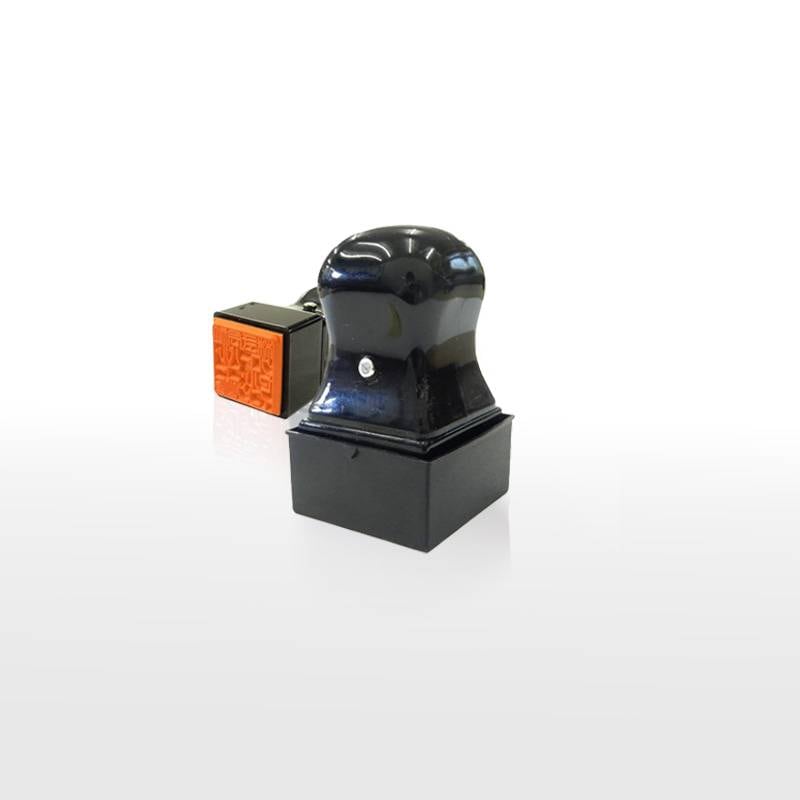 オーダーメイド印 ゴム角印 赤ゴム12号（印面サイズ：36x36mm）テキスト入稿タイプ T角ゴム印 T角ホルダー