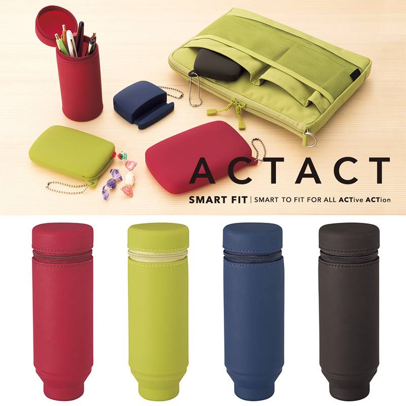 【LIHIT LAB】リヒトラブ　SMART FIT ACTACT シリコン スタンドペンケース　A-7692 筆箱