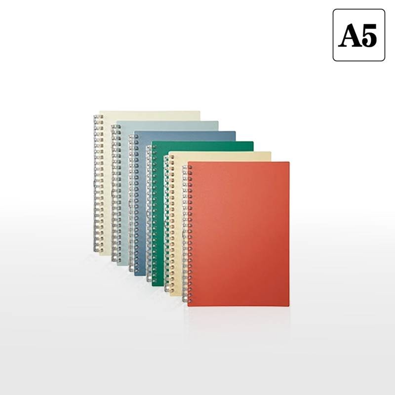 【LIHIT LAB】リヒトラブ Mutual オープンリングノート A5 N-2673 S型 5ｍｍドット方眼罫 全6色 ※1冊までメール便可
