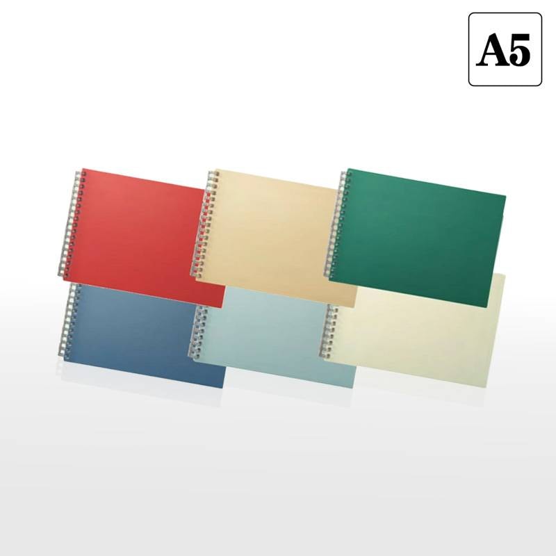 【LIHIT LAB】リヒトラブ Mutual オープンリングノート A5 N-2675 E型 5ｍｍドット方眼罫 全6色 ※1冊までメール便可