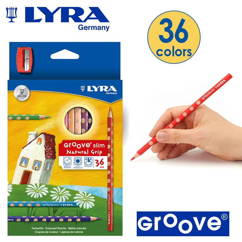 【LYRA】リラ グルーヴ・スリム 色鉛筆 36色セット シャープナー付 L2821360