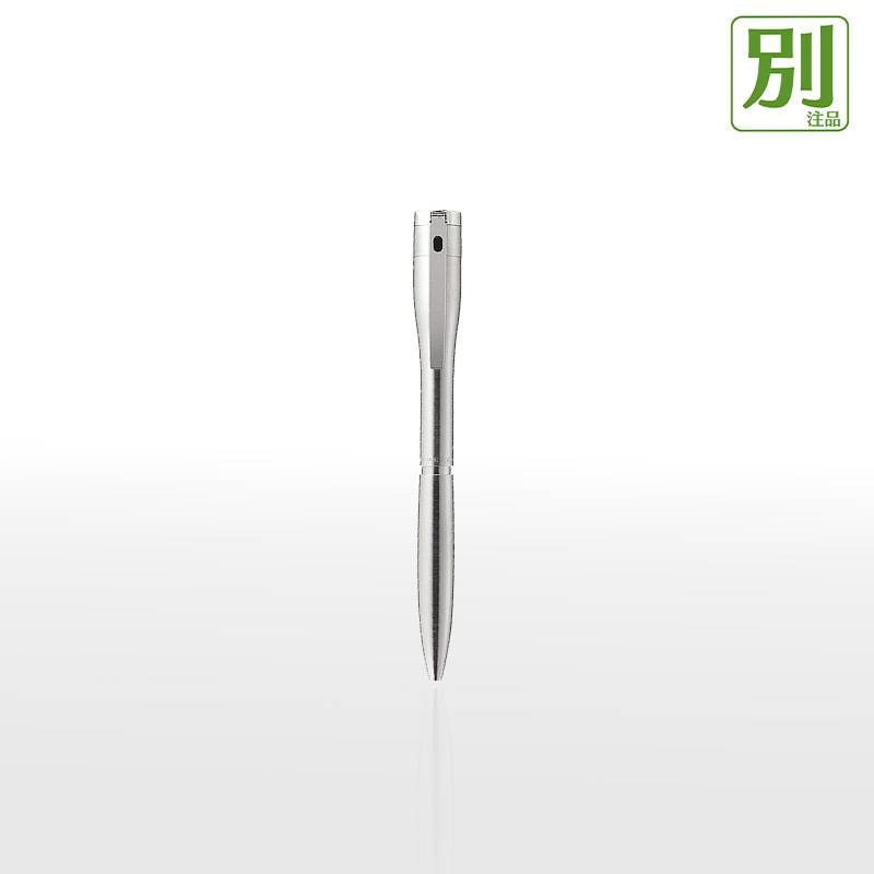 【シヤチハタ】ネームペン キャップレスエクセレント シルバー単色 別注品  印鑑付きボールペン