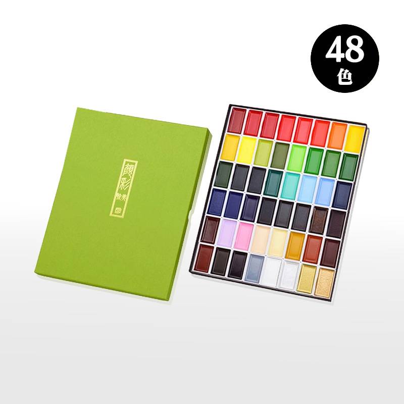 【Kuretake】呉竹 顔彩耽美 48色セット 絵具 顔料 MC20/48V
