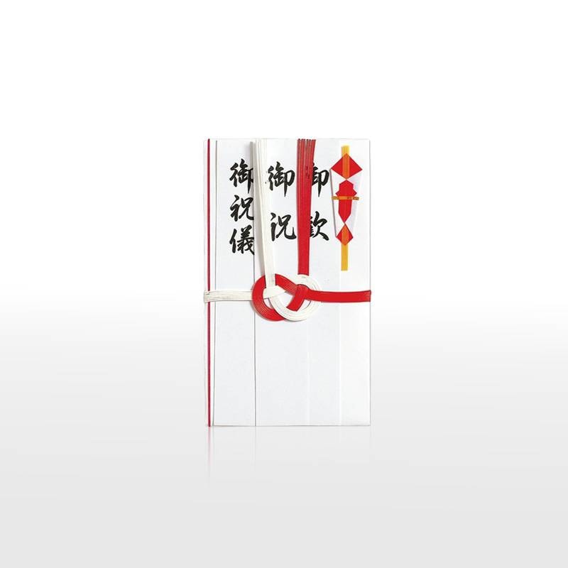 【MARUAI】祝金封　赤白7本結切　短冊3枚入　のし袋 ご祝儀袋　キ-114