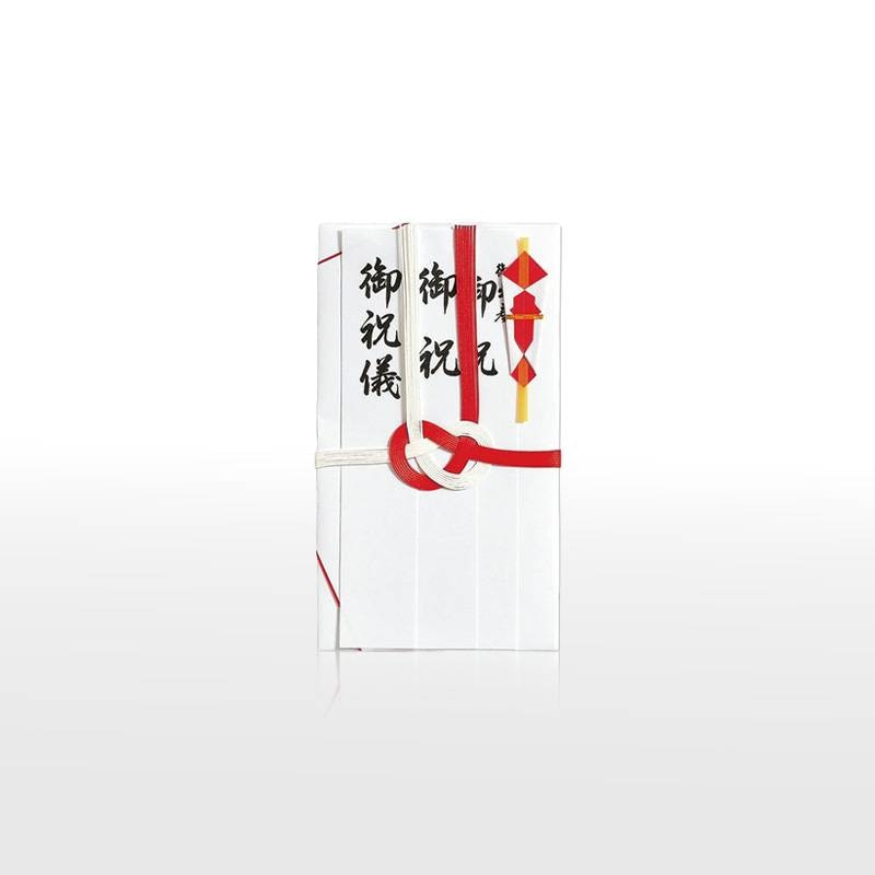 【MARUAI】祝金封　赤白7本斜折　のし袋 ご祝儀袋　短冊入り　キ-103T