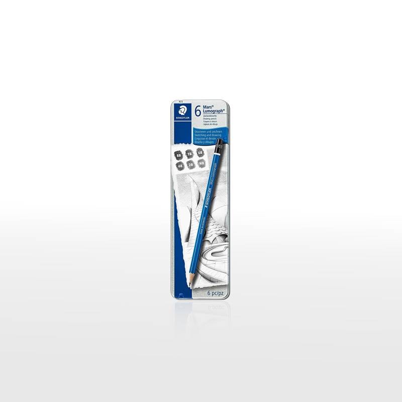 【STAEDTLER】ステッドラー マルス ルモグラフ 鉛筆  6硬度セット 8B～HB 各1本入り 100 G6