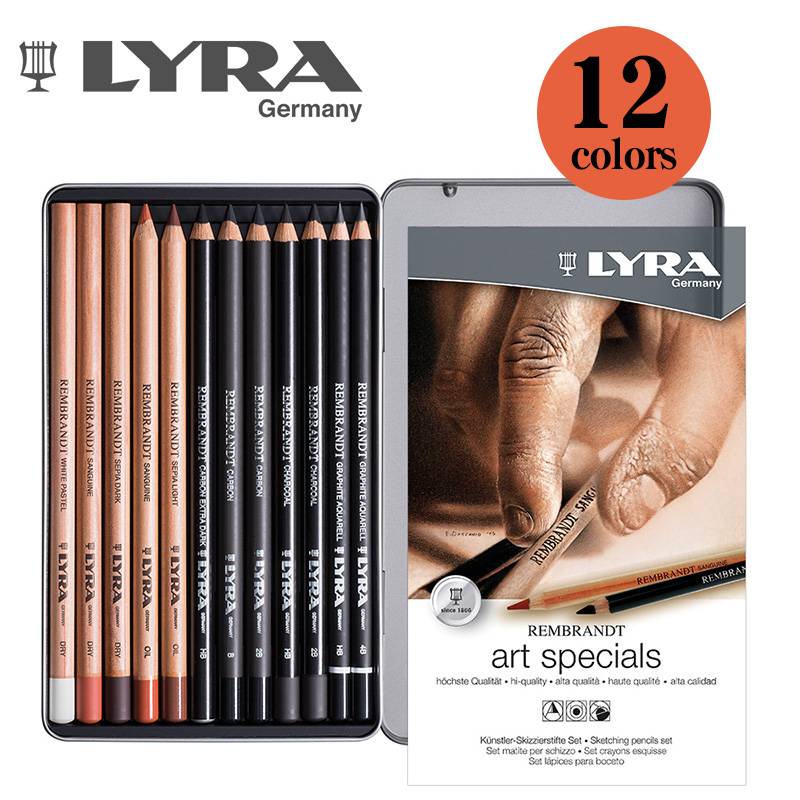 【LYRA】リラ 水彩色鉛筆 レンブラント アートスペシャルセット 12本アソートセット L2051120