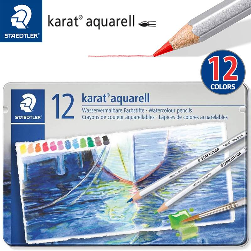 【STAEDTLER】ステッドラー カラト アクェレル水彩色鉛筆 12色セット 125 M12