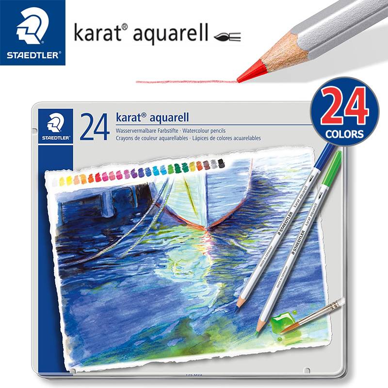 【STAEDTLER】ステッドラー カラト アクェレル水彩色鉛筆 24色セット 125 M24