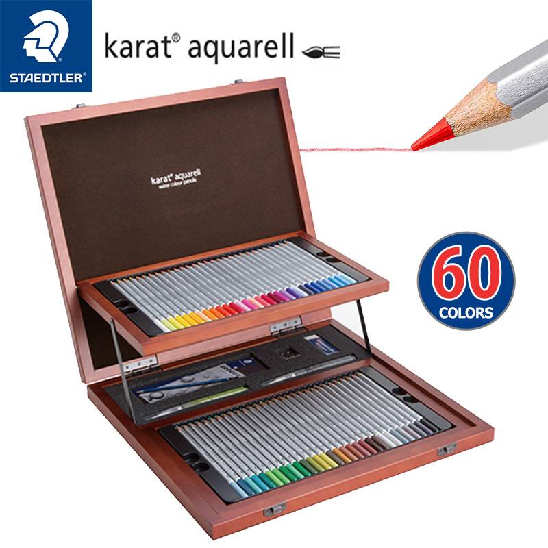【STAEDTLER】ステッドラー カラト アクェレル水彩色鉛筆 クリエイティブボックス 60色セット 125 W60-1