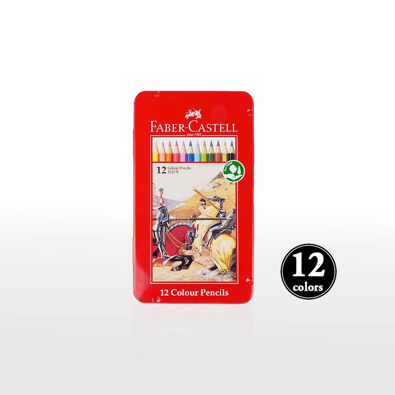 【FABER-CASTELL】ファーバーカステル 油性色鉛筆 平缶 12色セット TFC-CP/12C