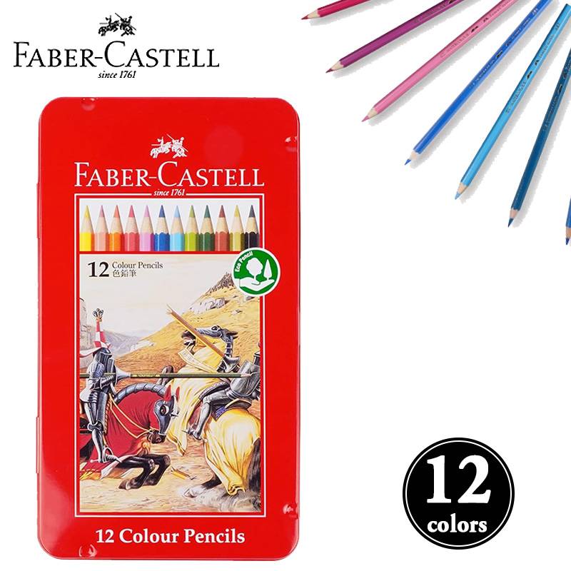 【FABER-CASTELL】ファーバーカステル 油性色鉛筆 平缶 12色セット TFC-CP/12C