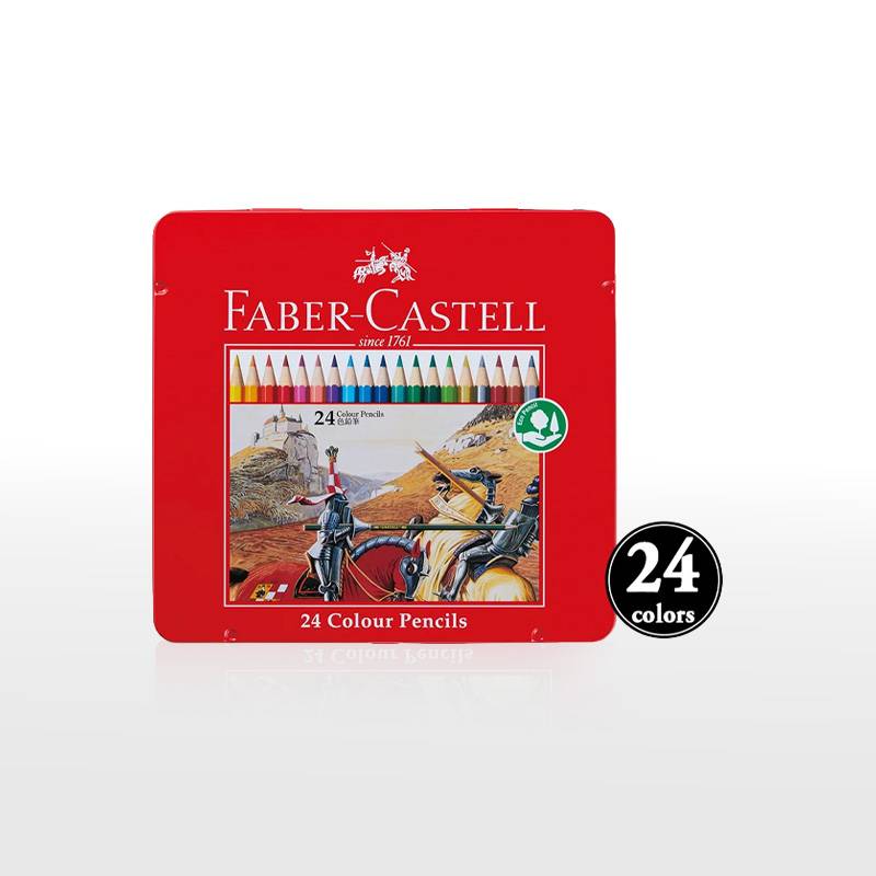 【FABER-CASTELL】ファーバーカステル 油性色鉛筆 平缶 24色セット TFC-CP/24C