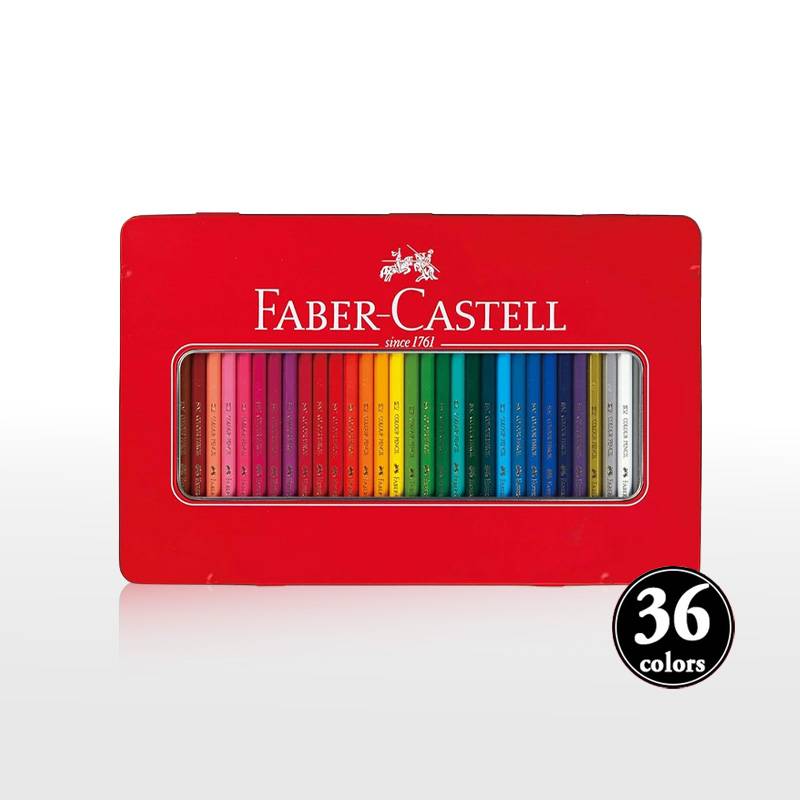 【FABER-CASTELL】ファーバーカステル 油性色鉛筆 平缶 36色セット TFC-CP/36C