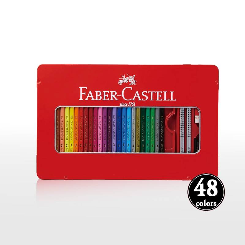 【FABER-CASTELL】ファーバーカステル 油性色鉛筆 平缶 48色セット TFC-CP/48C