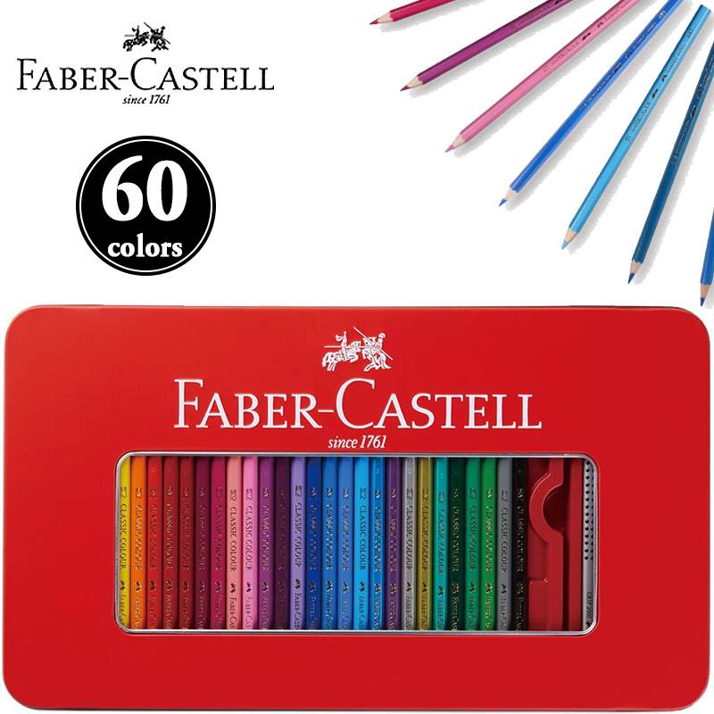 【FABER-CASTELL】ファーバーカステル 油性色鉛筆 平缶 60色セット TFC-CP/60C