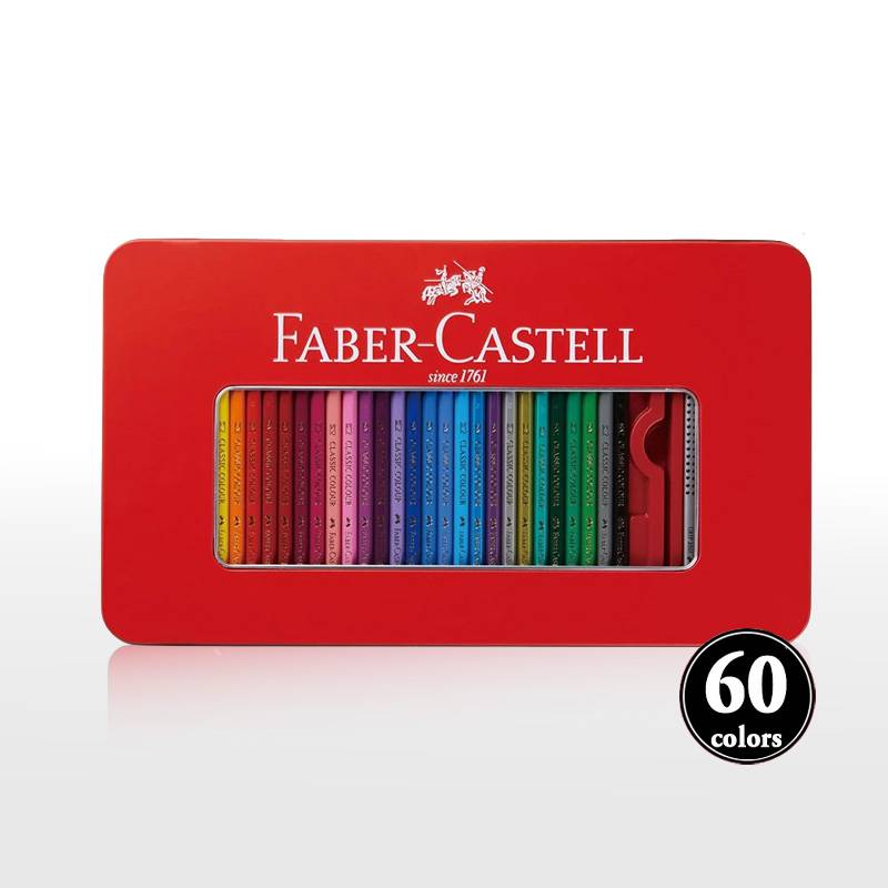 【FABER-CASTELL】ファーバーカステル 油性色鉛筆 平缶 60色セット TFC-CP/60C
