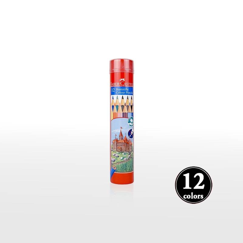 【FABER-CASTELL】ファーバーカステル 油性色鉛筆 丸缶 12色セット TFC-CPK/12C