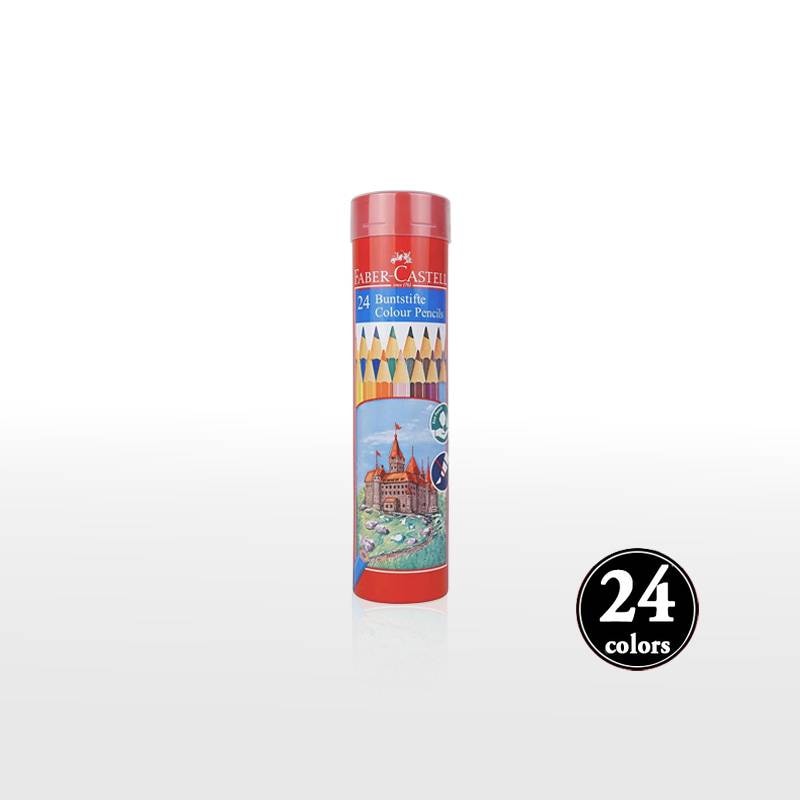 【FABER-CASTELL】ファーバーカステル 油性色鉛筆 丸缶 24色セット TFC-CPK/24C