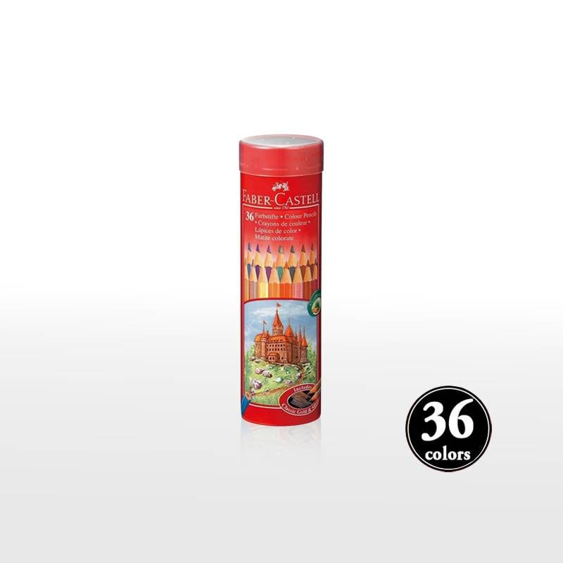 【FABER-CASTELL】ファーバーカステル 油性色鉛筆 丸缶 36色セット TFC-CPK/36C