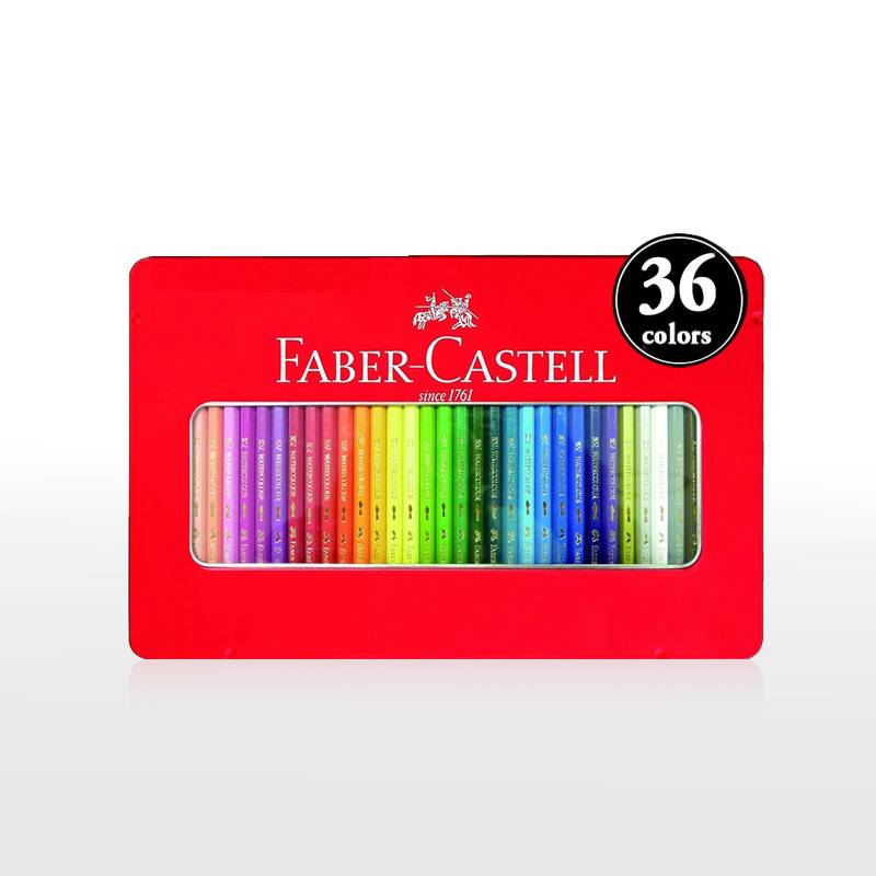 【FABER-CASTELL】ファーバーカステル 水彩色鉛筆 平缶 36色セット TFC-WCP/36C